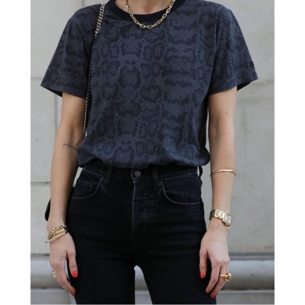 ANINE BING Lili Python Snake Serpent Tee T-Shirt